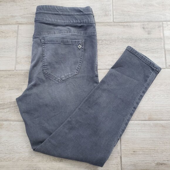 Democracy Pull On Jeans Women's Faded Grey Ab Solutions Shaping Waist 14 - Picture 3 of 9